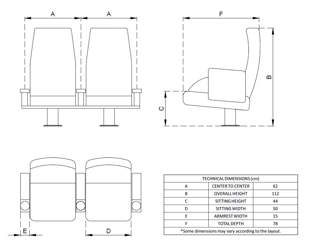 Cinema Chair Boss Premium Technical Image